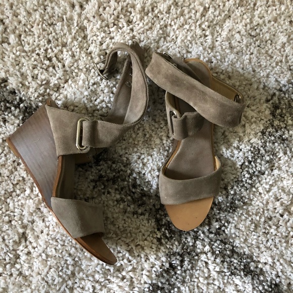 Rag & Bone Damien wedge in warm gray suede - Picture 2 of 10